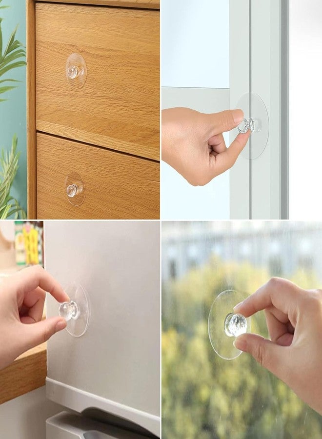 TOP SELECT Clear Suction Cup Drawer Pulls, Glass Door Handles, Transparent Cabinet Knobs, Sticky Drawer Knobs (Pack of 4) - Image 2